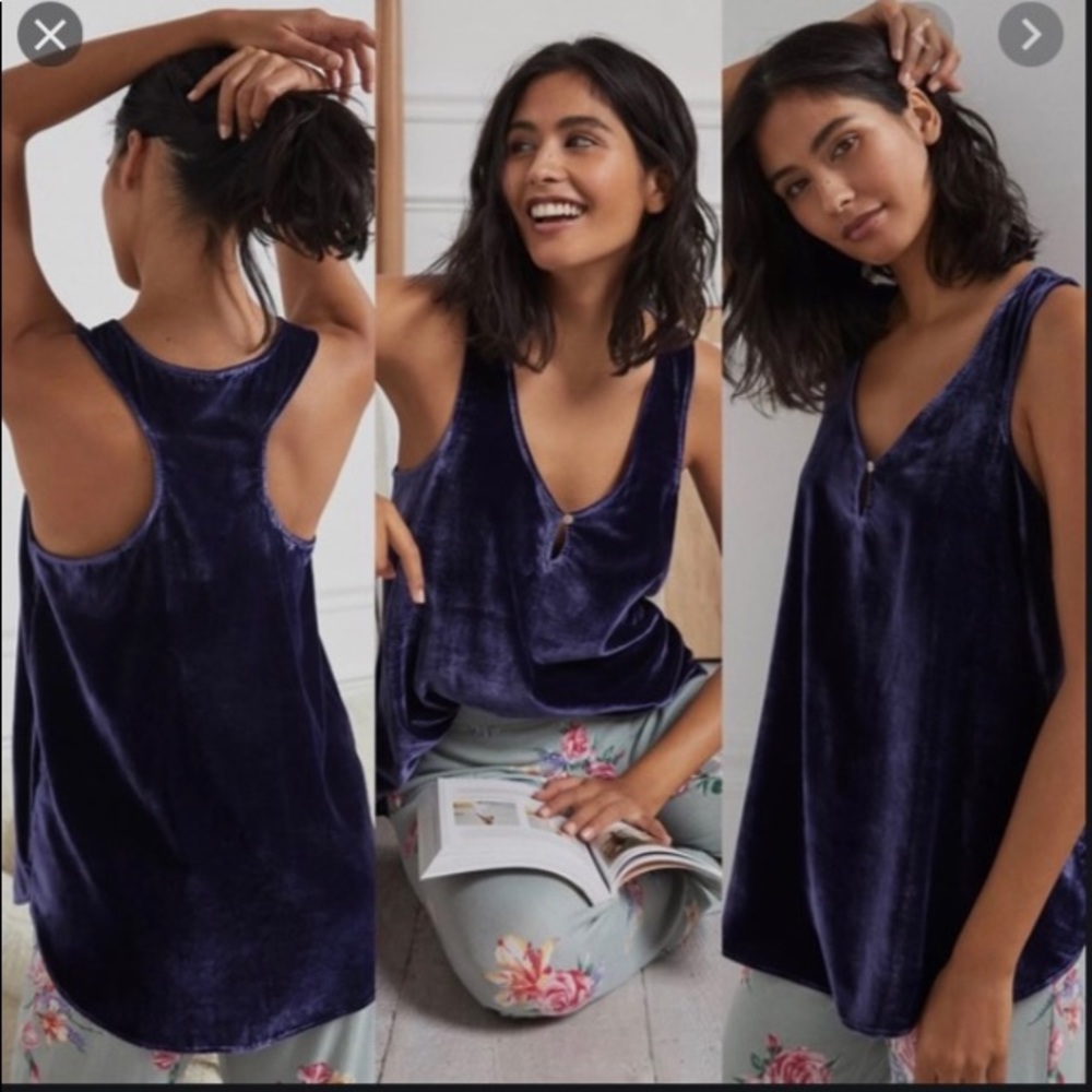 Anthropologie Suri Velvet Tank